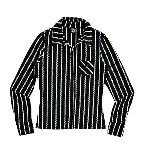 Y2k Lucky 13 Apparel Whimsygoth Button Down Blouse - Picture 1 of 8